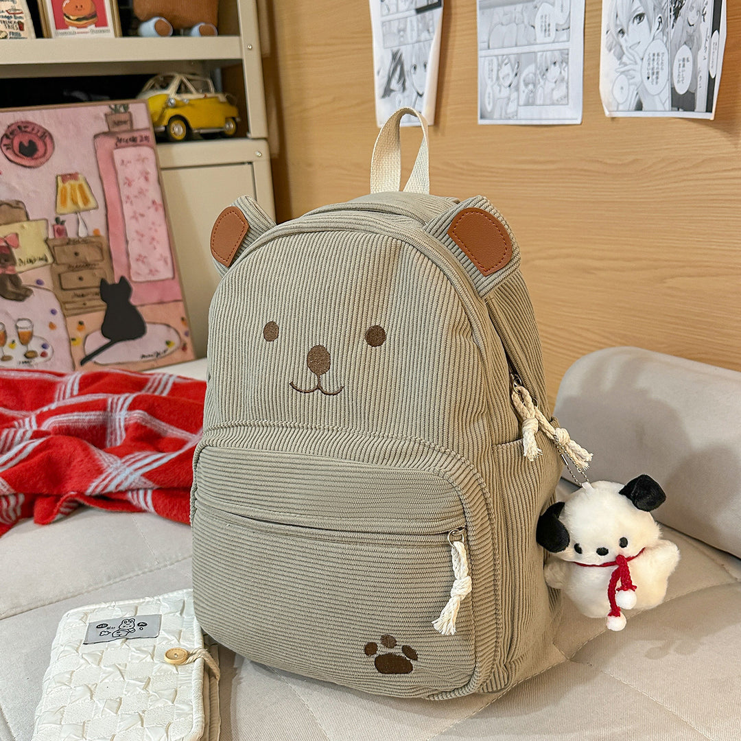 Backpack with Cute Bear Design and Practical Compartments Bowlift