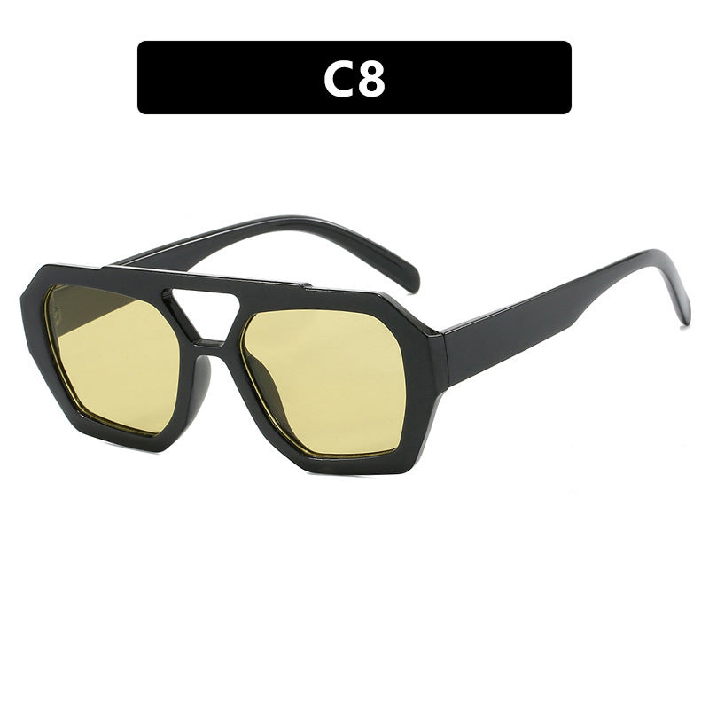 Women's geometric sunglasses made of durable plastic with polarized lenses Bowlift