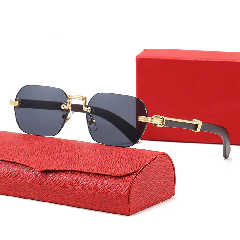 Women's Geometric Designer Sunglasses with Luxurious Metal Frame Bowlift