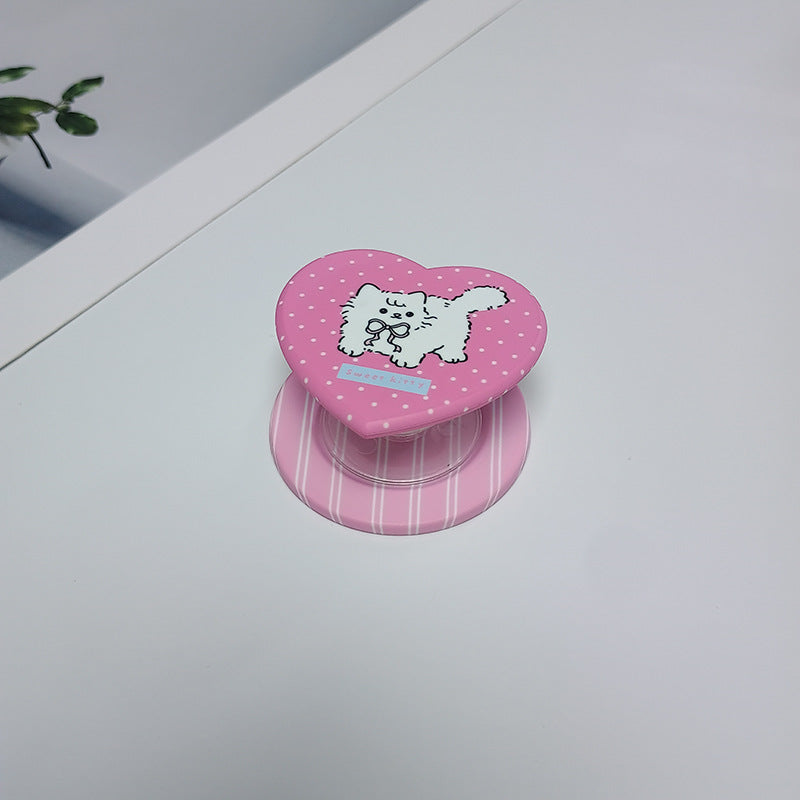 Heart-Shaped Character Phone Grip Bowlift