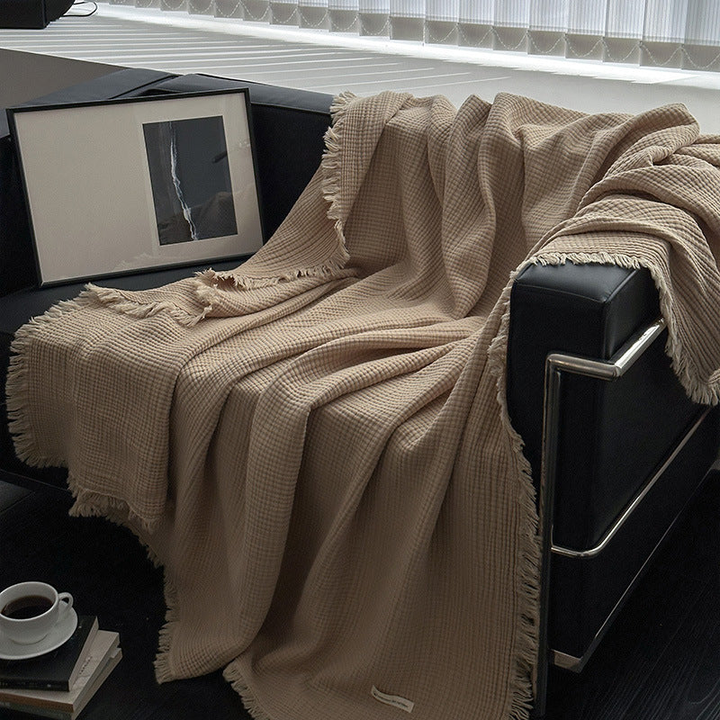 Women's cozy waffle textured blanket Bowlift