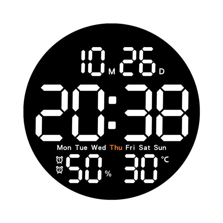 Digital Multifunction Alarm Clock with Temperature and Hygrometer Display Bowlift