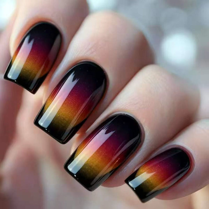 Creative artificial nails in elegant ombre design Bowlift