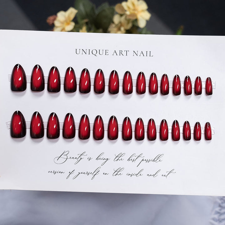 Glossy Ombre Stiletto Nail Art