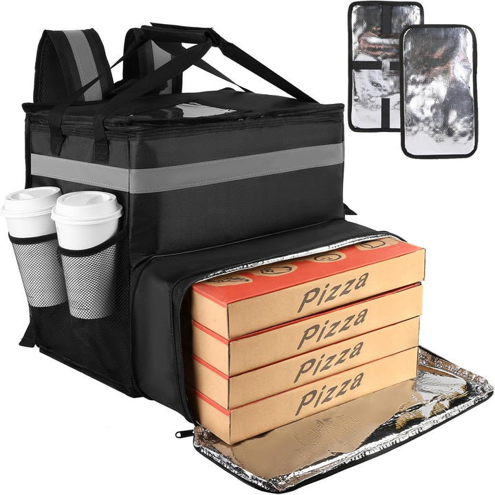 Women's Insulated Pizza Delivery Bag with Multiple Compartments and Carrying Options Bowlift