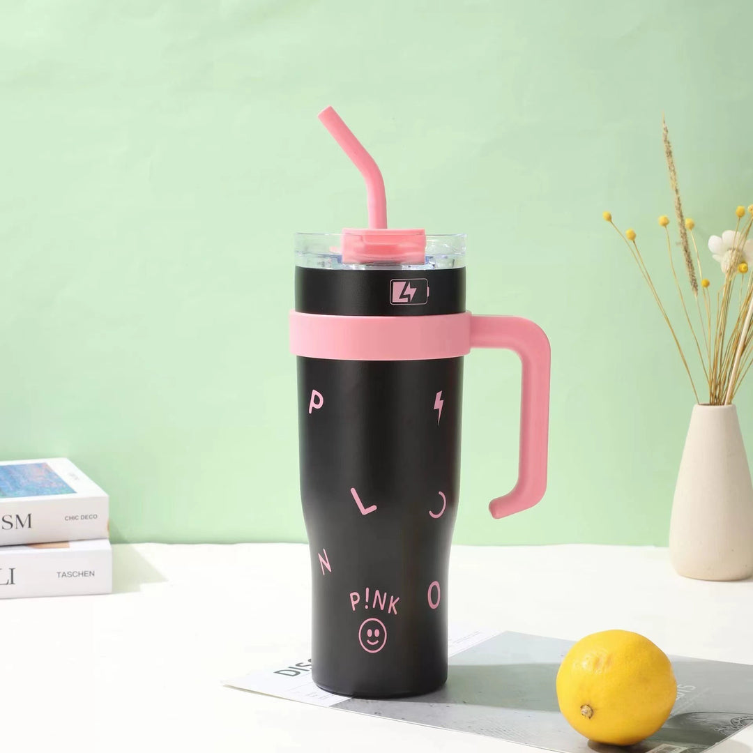 Women's insulated cup with integrated straw Bowlift