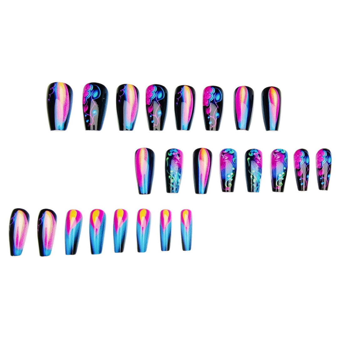 Artistic Glow-In-The-Dark Nail Art Bowlift