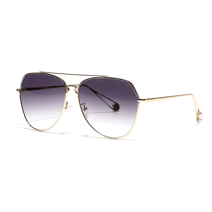 Women's aviator sunglasses with polarized lenses and elegant metal frame Bowlift