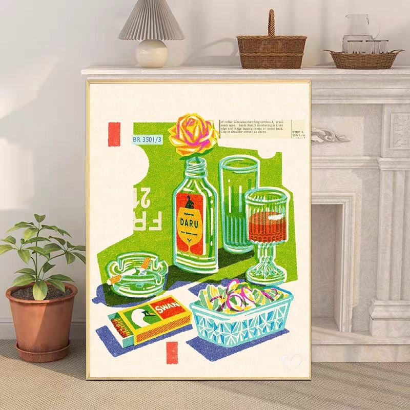 Retro-Inspired Still Life Canvas Art Print Bowlift