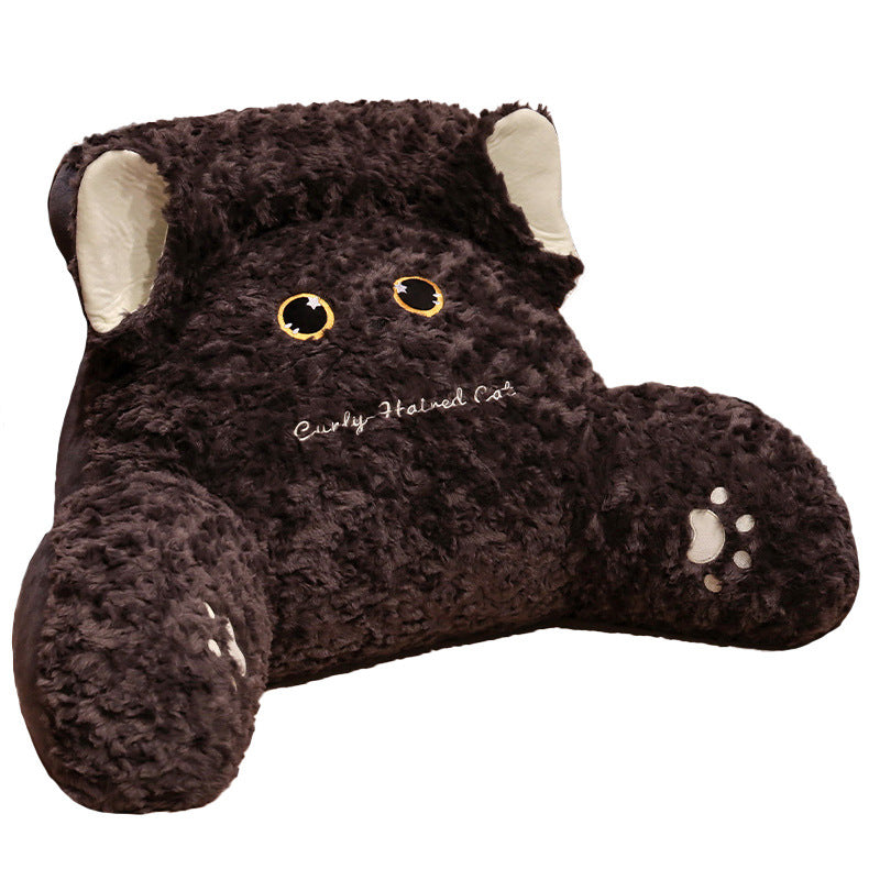 Plush back support cushion in cat design Bowlift