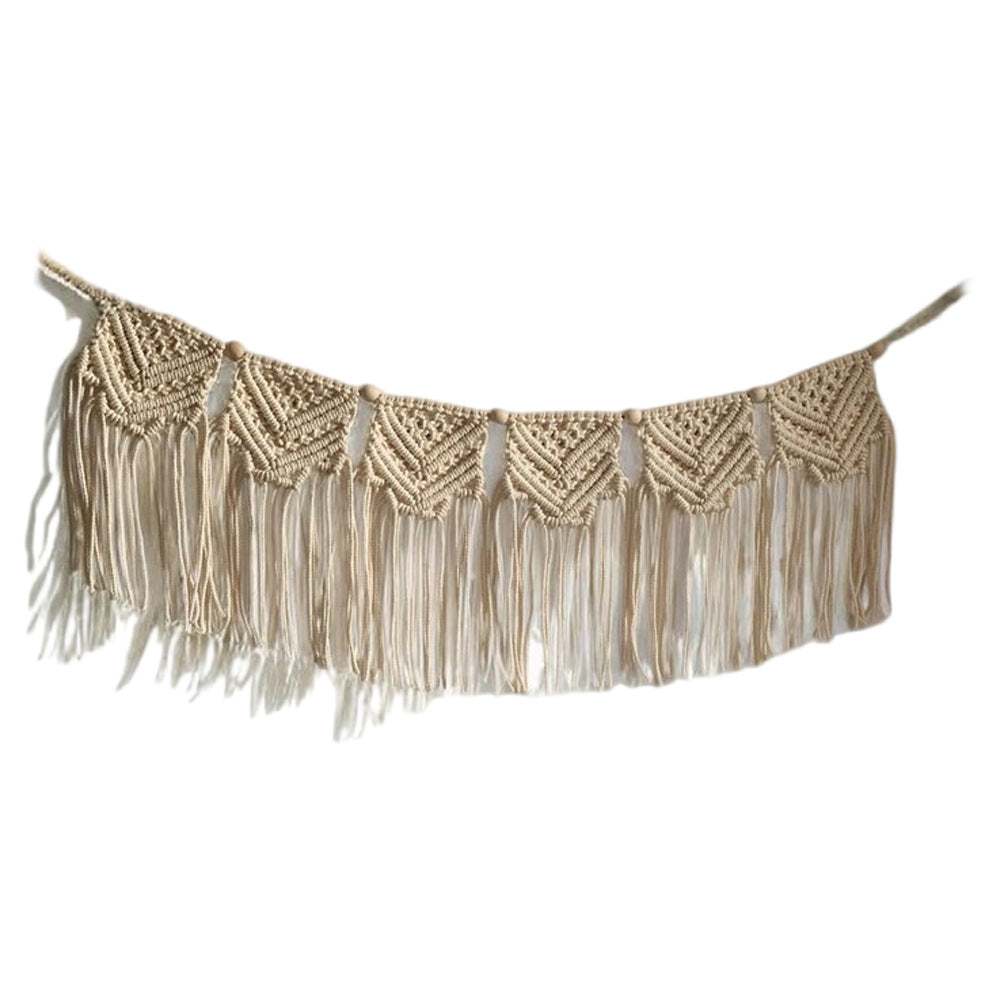 Macrame Wall Hanging Tapestry with Decorative Fringe Bowlift