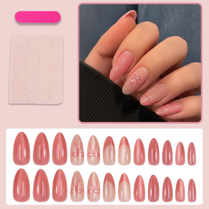 Nail art set with elegant bows and glitter Bowlift