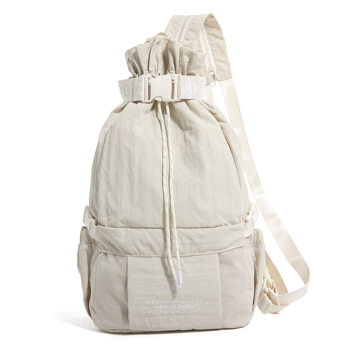Casual Drawstring Backpack with Mesh Pockets Bowlift