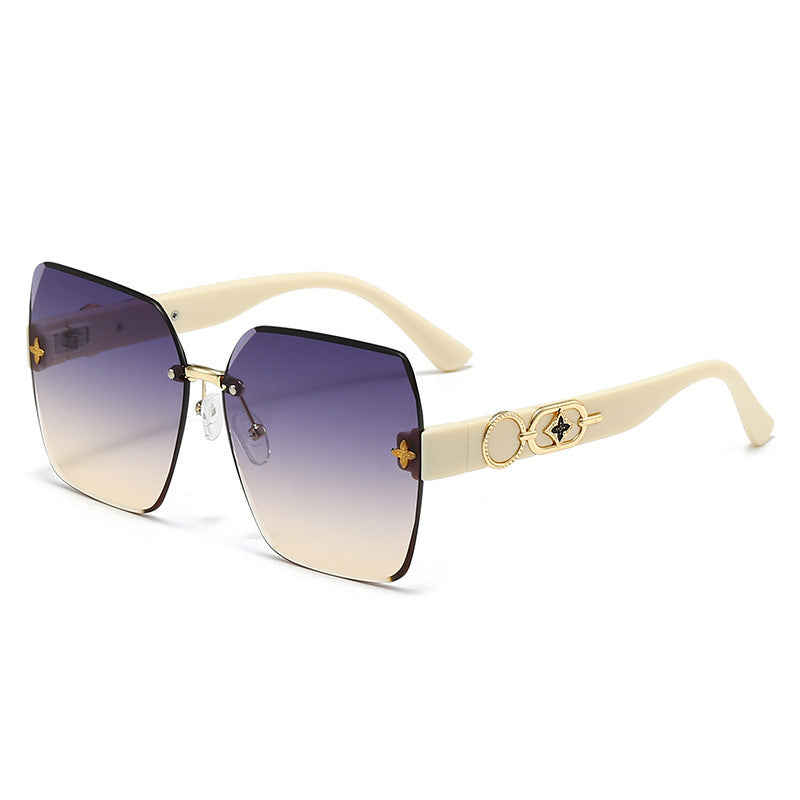 Oversized Geometric Shield Sunglasses