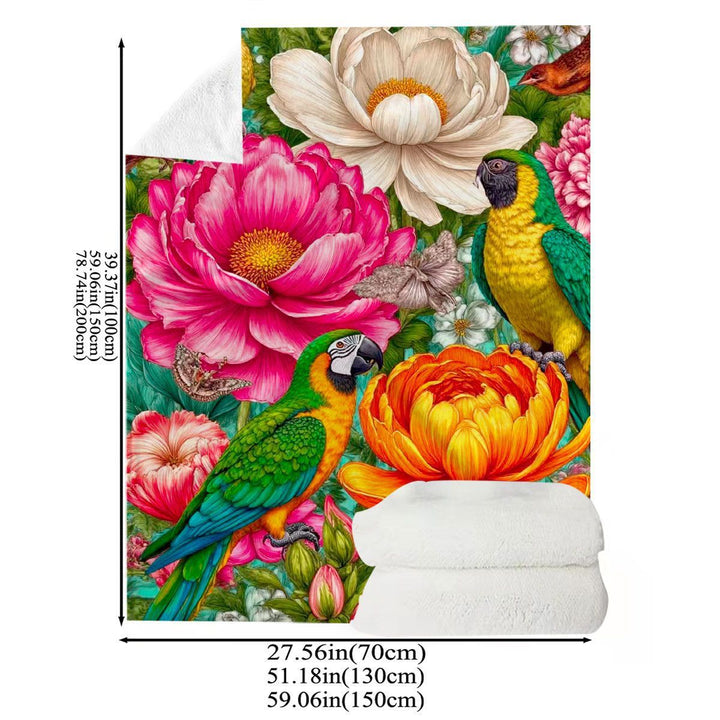Floral Patterned Fleece Blanket