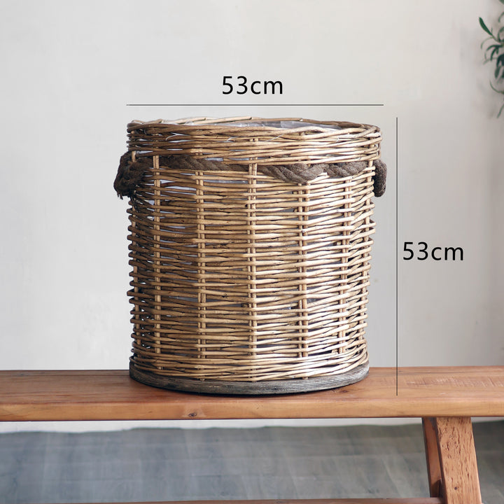 Handcrafted laundry basket with weaving Bowlift