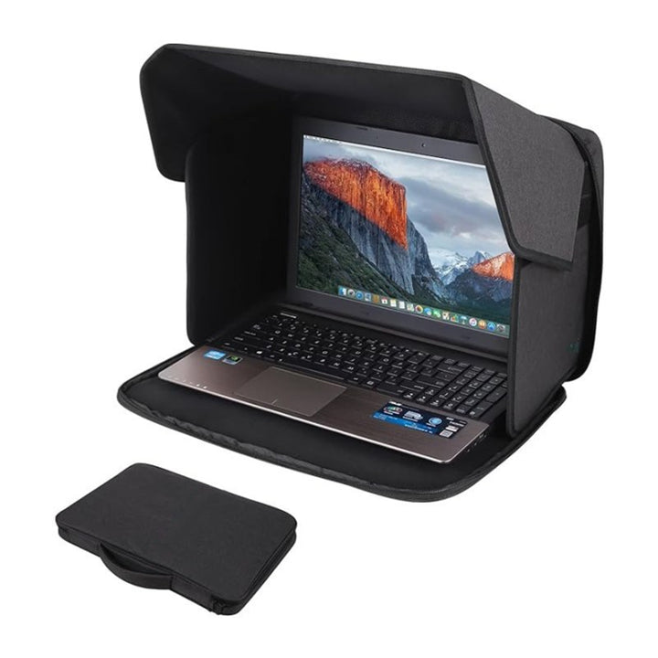 Laptop protection box with removable privacy screen Bowlift