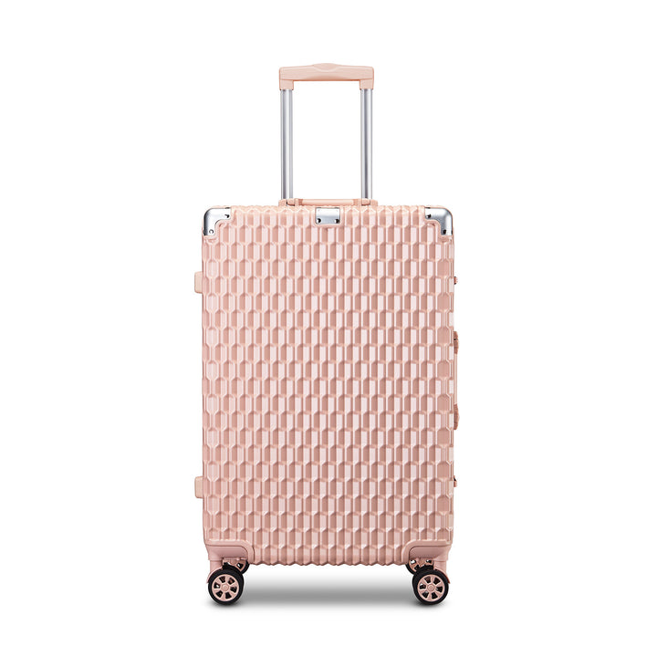 Unisex Honeycomb Textured Hard Shell Travel Suitcase Bowlift