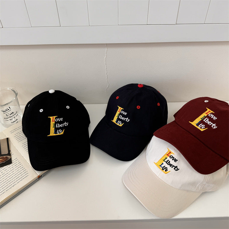 Women's Cotton Adjustable Embroidered Baseball Cap Bowlift
