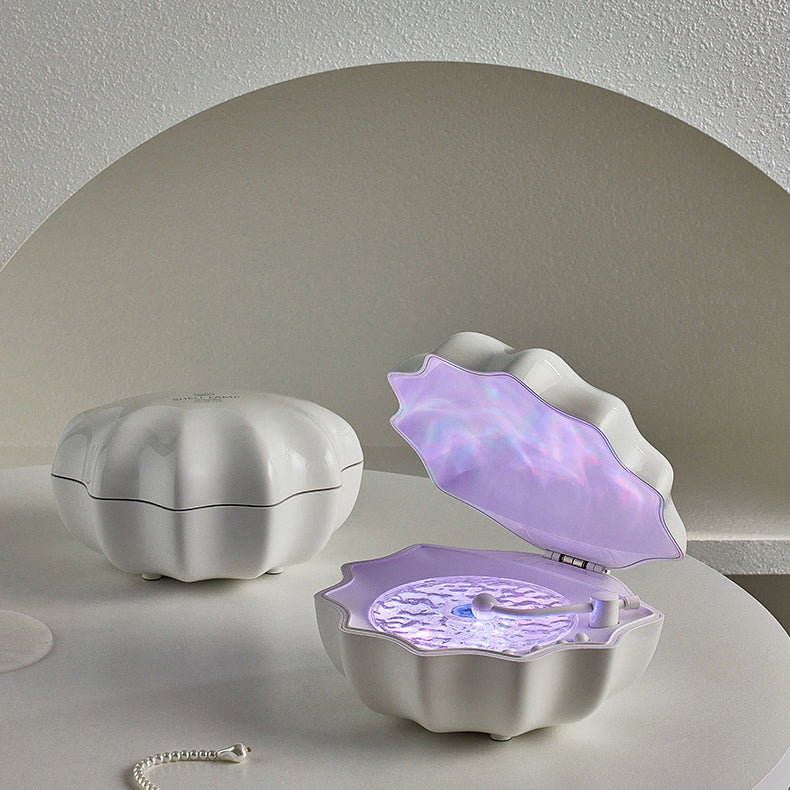 BowLift | Shell Lamp Waves Retro Bluetooth Turntable LED Night Light - Perfect Gift for Kids and Girls
