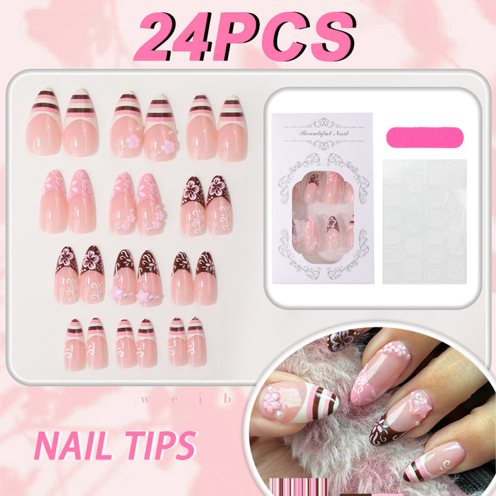 Artistic 24-Piece Nail Art Tips Bowlift