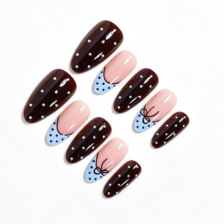 Playful Polka Dot Press-On Nail Set Bowlift