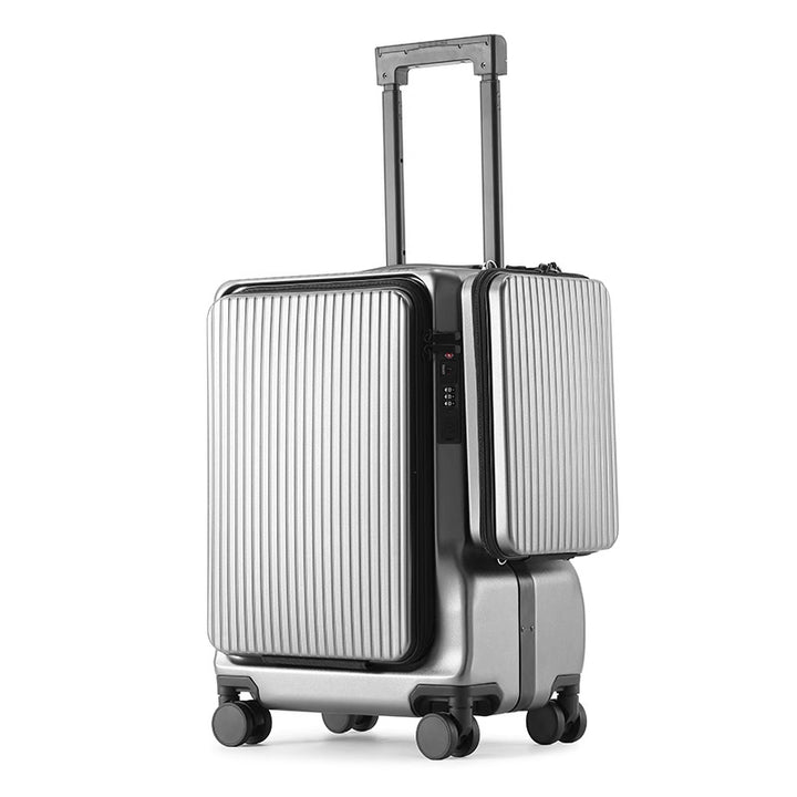 Versatile Expandable Dual-Compartment Hard-Shell Travel Trolley