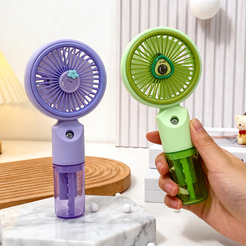 Women Portable Spray Fan with USB Connection and Innovative Design Bowlift