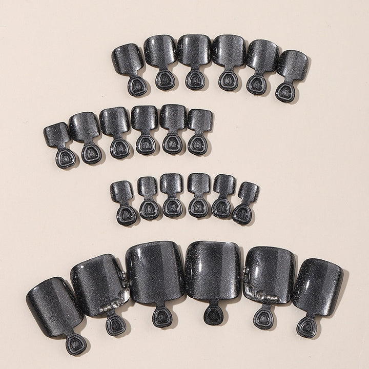 Artificial nail set with glossy surface and care accessories Bowlift