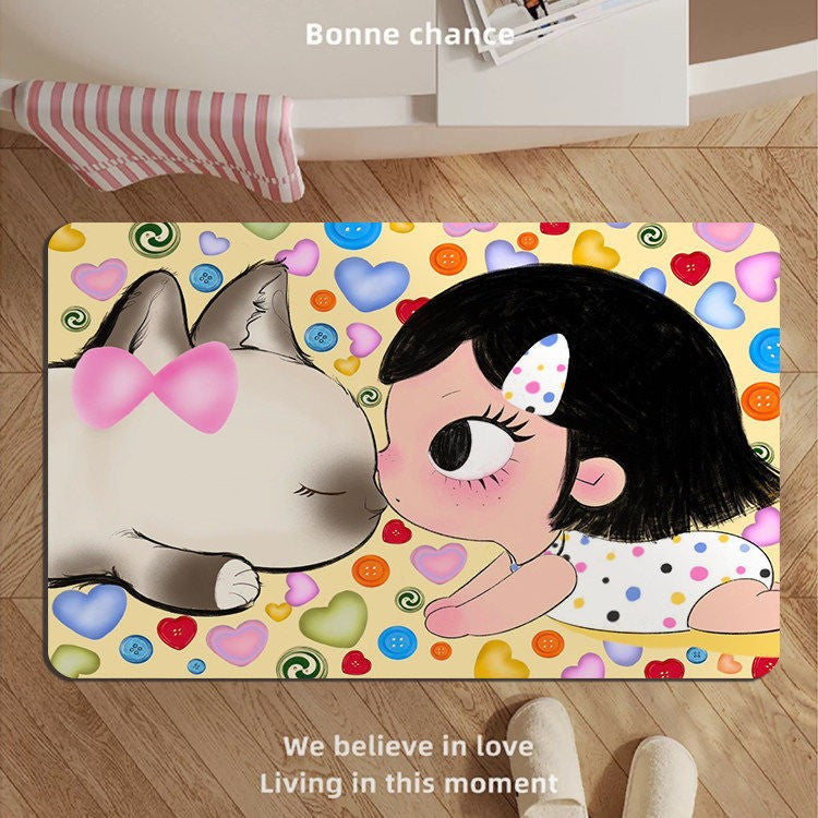 Adorable Cartoon Character Bath Mat Bowlift