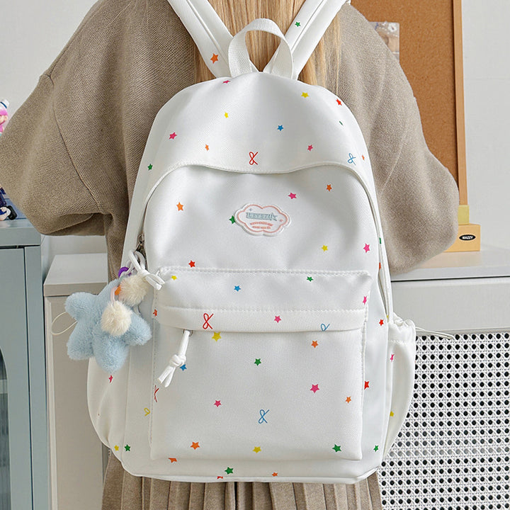 Star Patterned Casual Backpack Bowlift