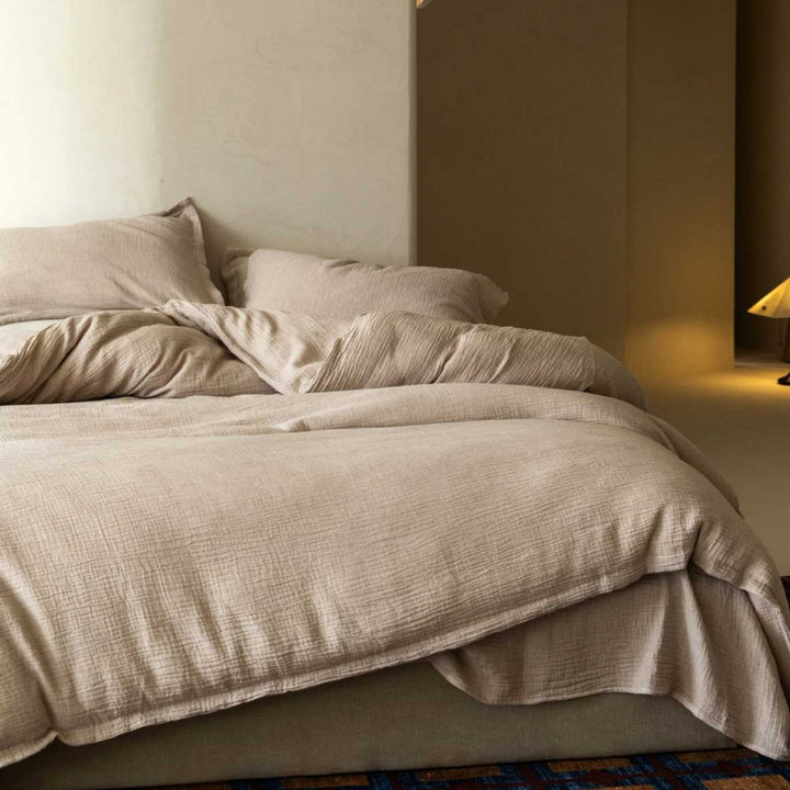 Premium Double-Layer Cotton Gauze Duvet Cover Set