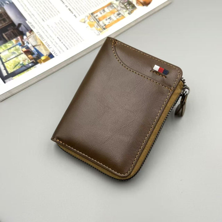 Premium Leather Zipper Wallet