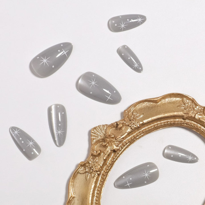 Glossy Starry Nail Art Bowlift