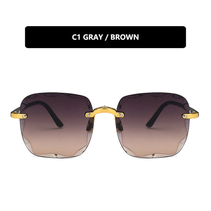 Women's trendy square sunglasses with luxurious metal frame Bowlift