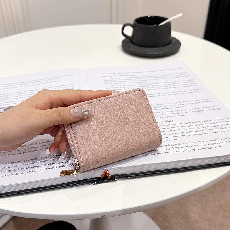 Compact Textured Zip Wallet