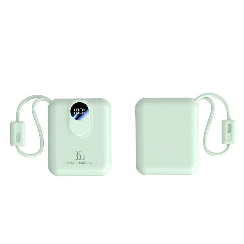 Power bank with fast charging function and integrated charging cables Bowlift