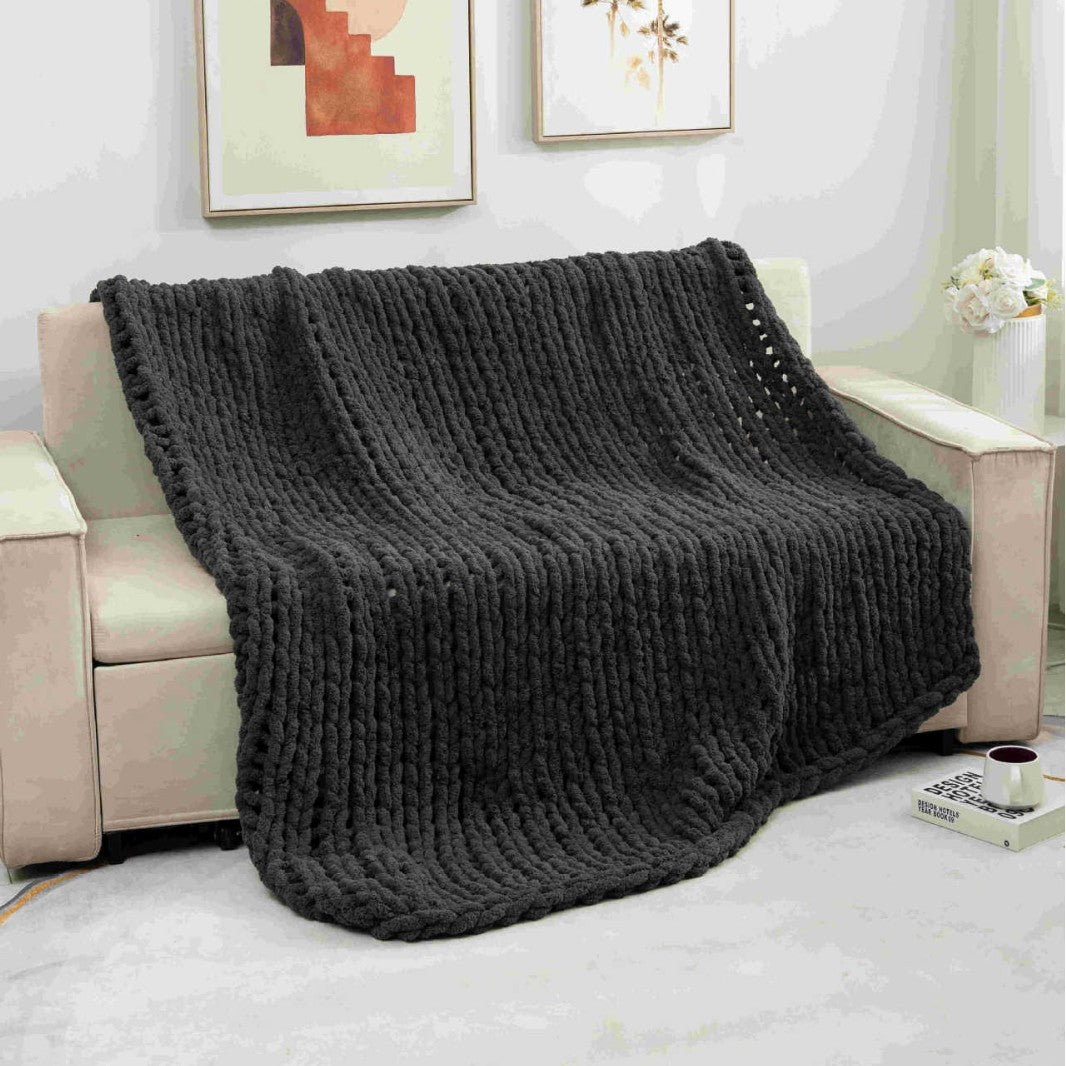 Cozy Knitted Throw Blanket