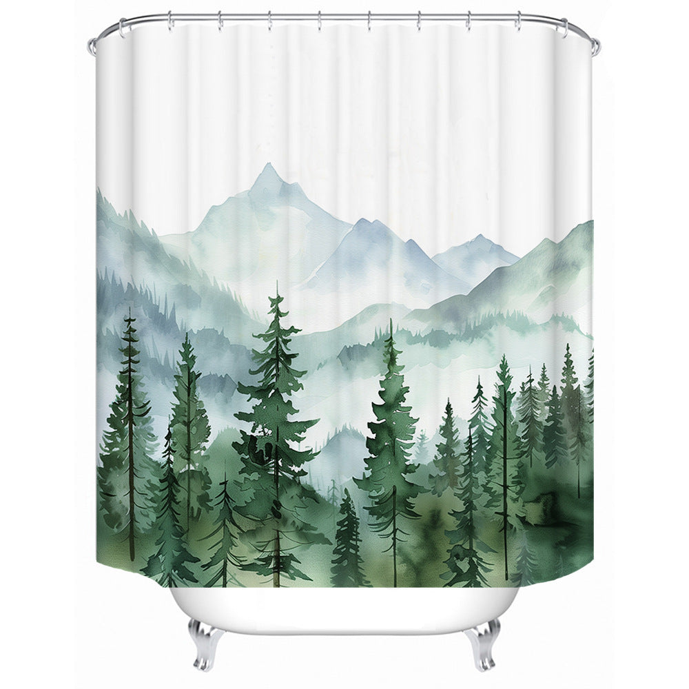 Artistic Shower Curtain Bowlift