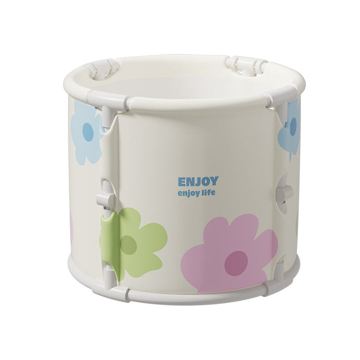 Ladies Foldable Storage Bucket with Playful Flower Design Bowlift