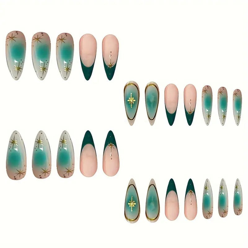 Elegant Stiletto Nail Art Extensions with Decorative Elements Bowlift