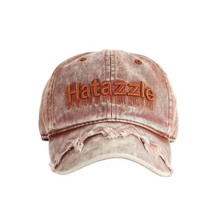 Men's Distressed Denim Baseball Cap Bowlift 1784270737