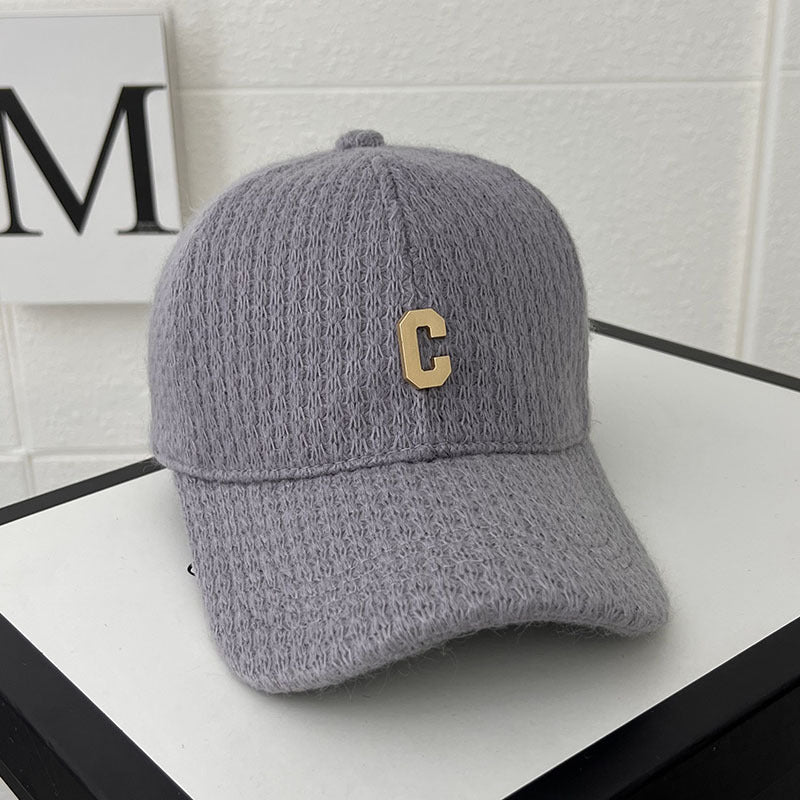 Women's Cozy Knitted Baseball Cap Bowlift
