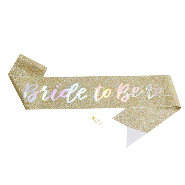 Ladies Glittering Bride Sash Bowlift