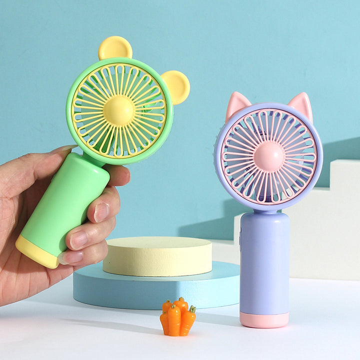 Cute Bunny Ears Handheld Fan Bowlift