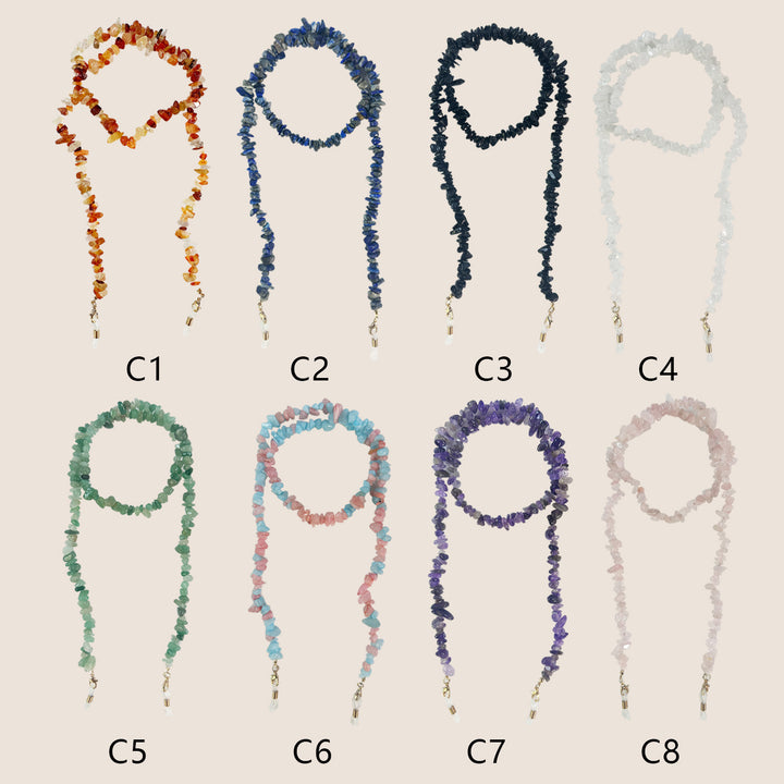 Natural Crystal Eyewear Chain Bowlift