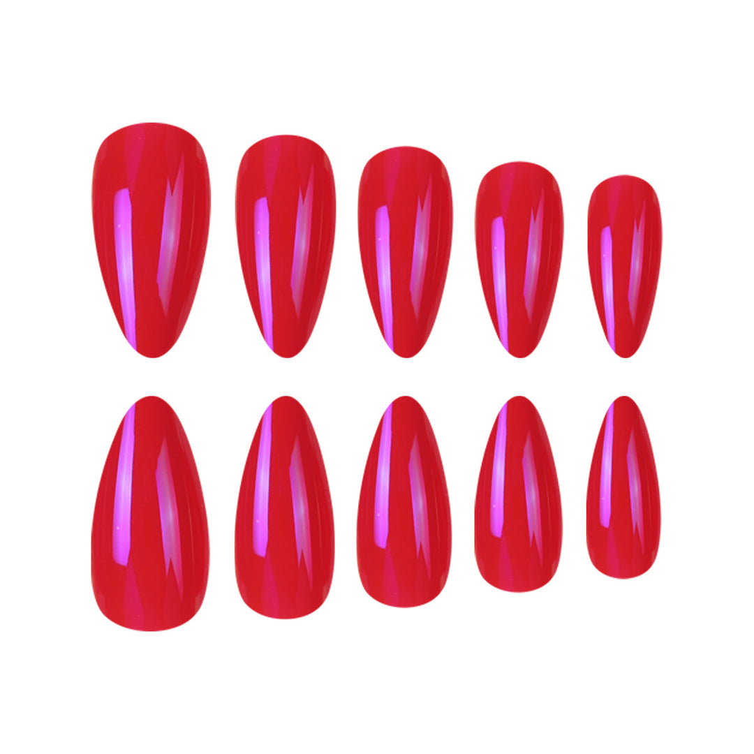 Glossy Stiletto Press-On Nails Bowlift