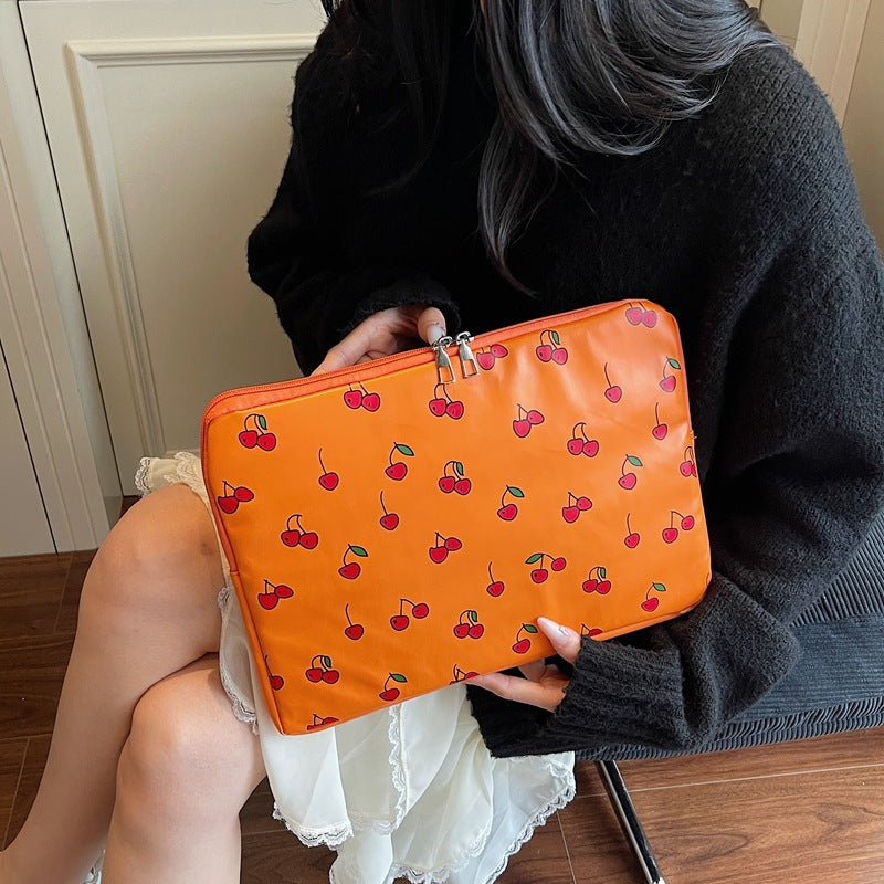 Playful Cherry Print Laptop Sleeve Bowlift