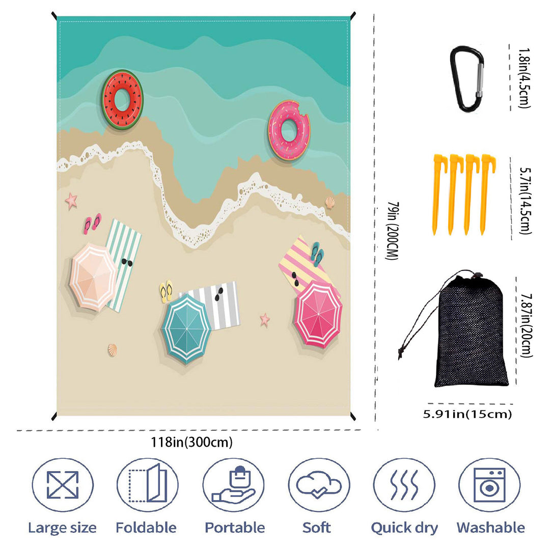 Extra-Large Portable Beach Mat Bowlift