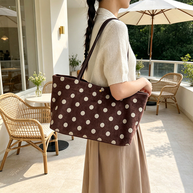 Suede Shoulder Tote Bag Bowlift